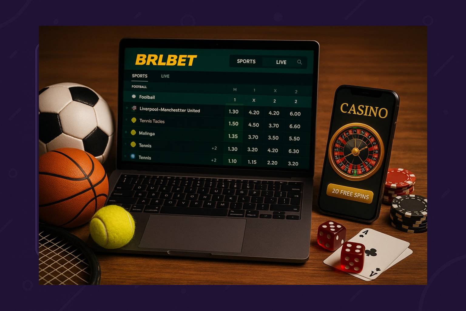 Apostas esportivas no cassino online BRLBET